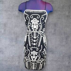 NWT Venus Black Strappy Open Back Beaded Cocktail Dress Size 12 Women's R3